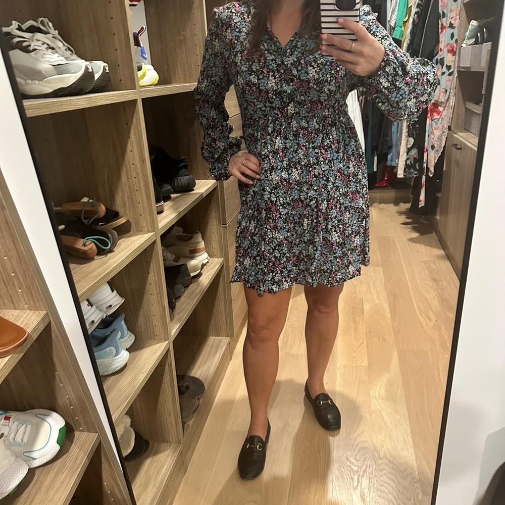 Zara Floral Long Sleeve Dress